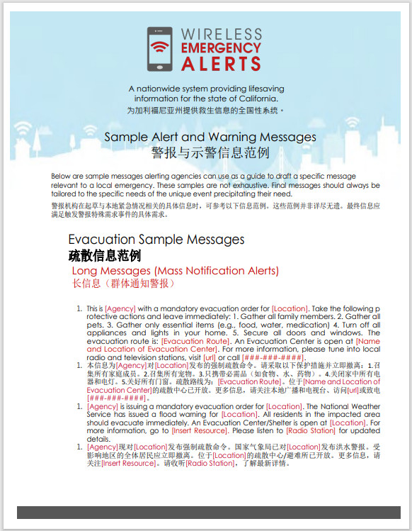 Image of the Sample AW Messages Simplified Chinese document
